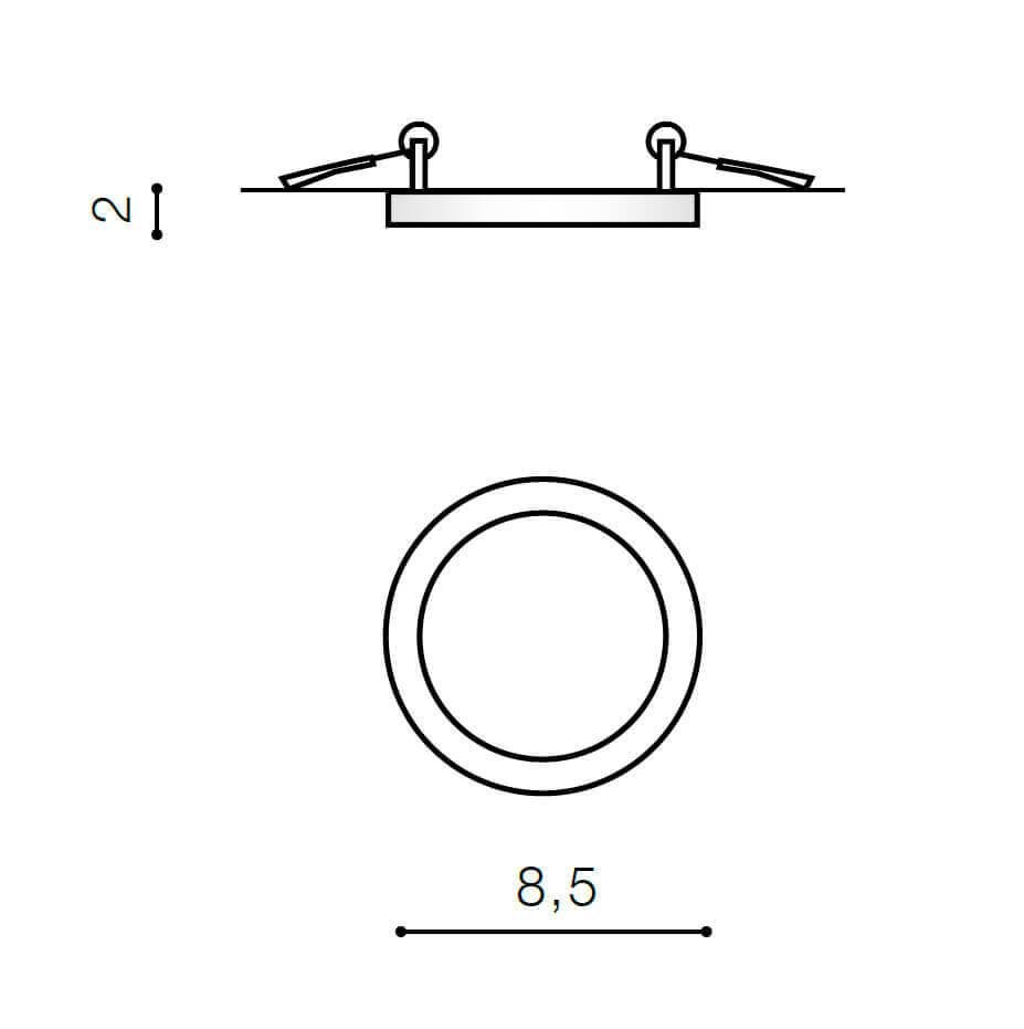 Встраиваемый светильник Azzardo Slim 9 Round AZ2834