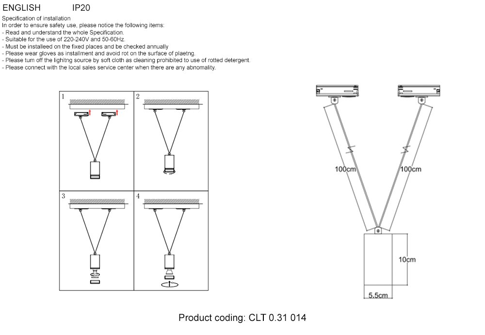 Трековый однофазный светильник Crystal Lux CLT 0.31 014 GO