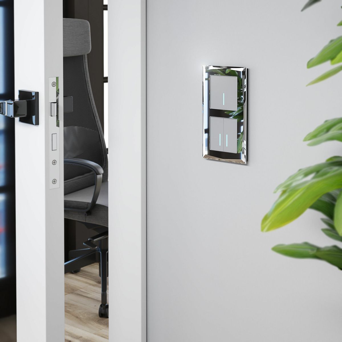 Сенсорный выключатель двухклавишный с подсветкой Werkel 4690389179563 W4520006