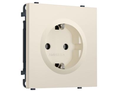 Комплект механизма электрической розетки SIGMA Бежевый матовый 50Hz 2P+E с/з 16A-250V QUANT PRO Ambrella Volt MS326010 (SP3260, PR141)
