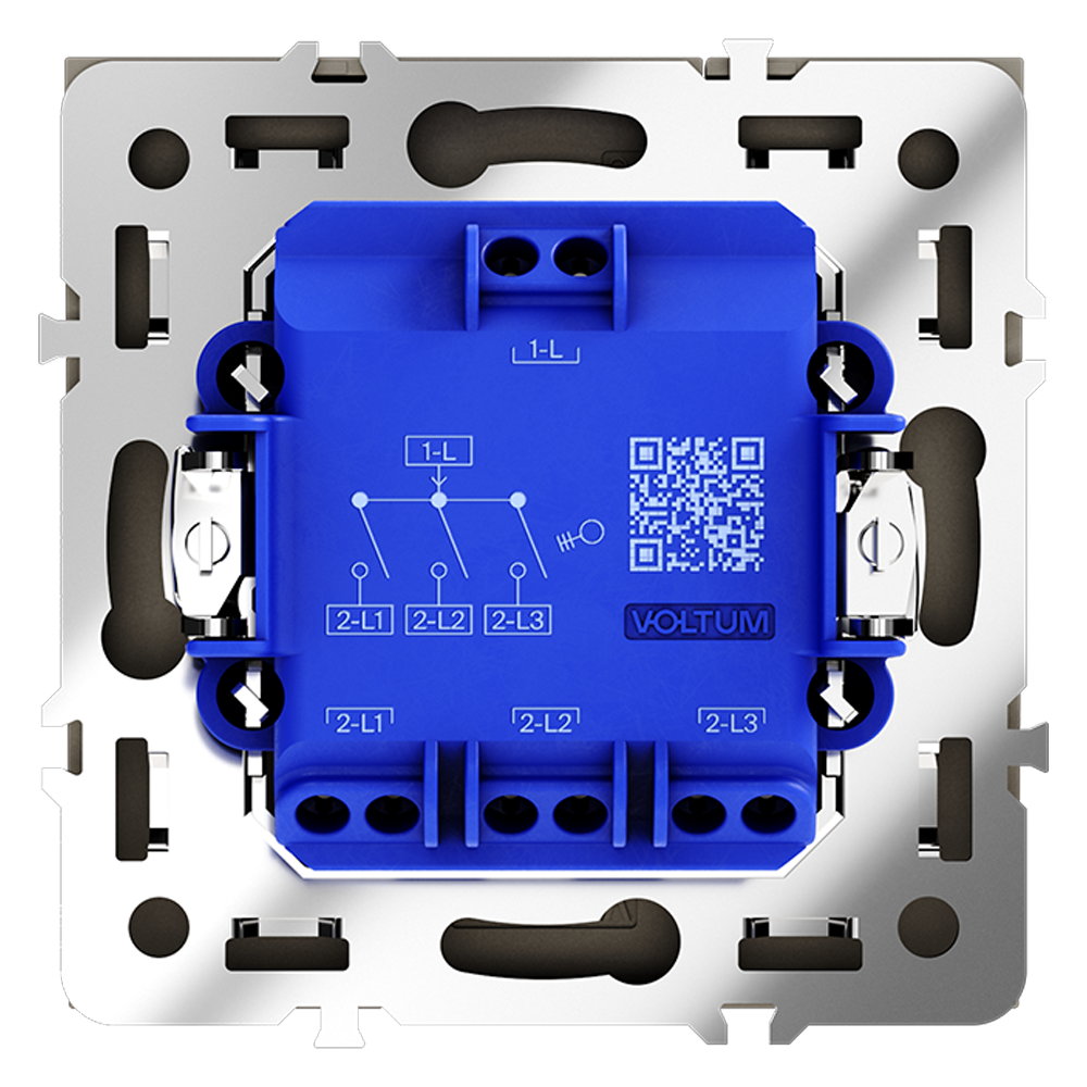 Выключатель трехклавишный Voltum S70 VLS030107