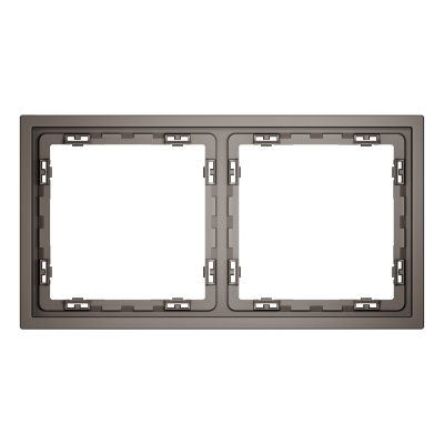 Рамка пластиковая Voltum S70 на 2 пост, (капучино) VLS100214