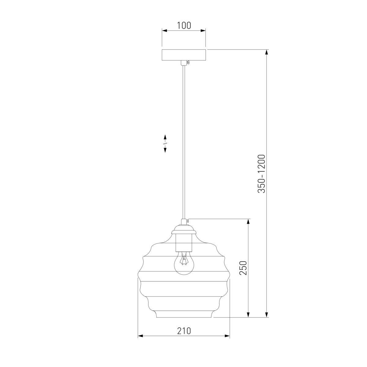 Подвесной светильник Eurosvet Ice 50239/1 коньячный