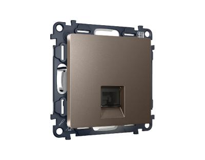 Комплект механизма телефонной розетки RJ-11(4P4C) со шторкой Ambrella Volt Alfa MA642030