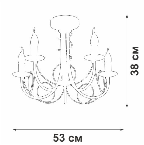 Потолочная люстра Vitaluce V3035-0/5PL