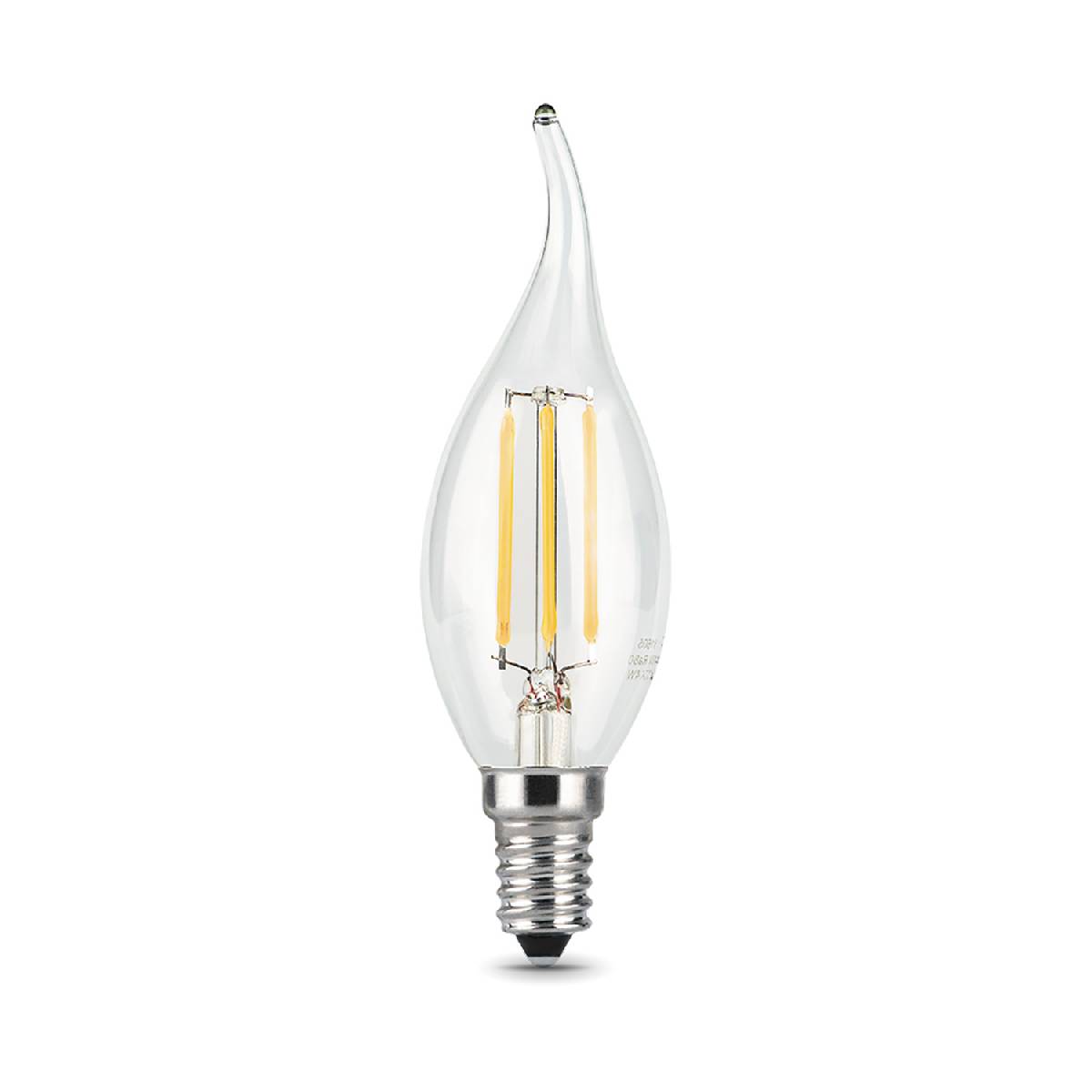 Лампа светодиодная Gauss E14 5W 2700K прозрачная 1/10/50 104801105