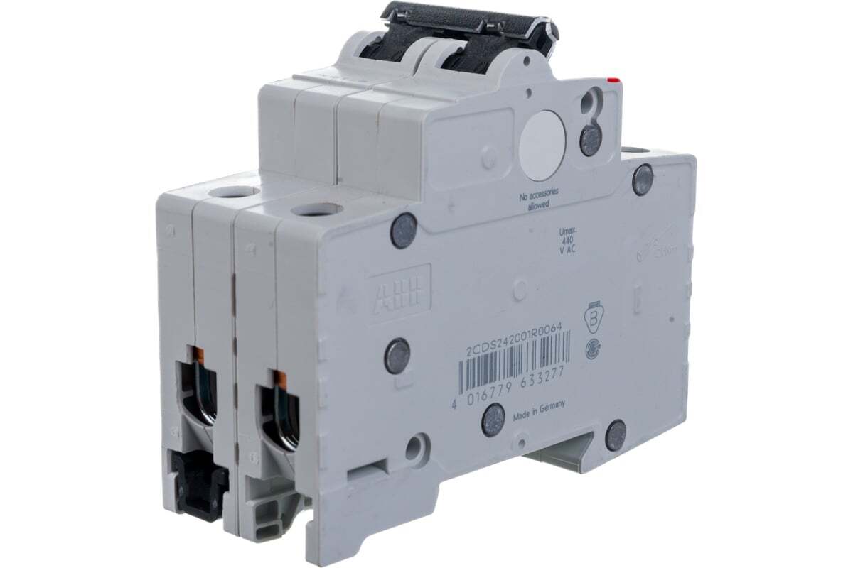 Автоматический выключатель ABB SH202L 2-полюсный  C6 4,5кА