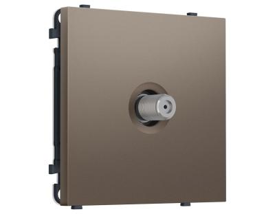 Комплект механизма TV розетки SAT SIGMA Темная бронза матовый 5-2400MHz 3.5dB QUANT PRO Ambrella Volt MS643050 (SP6430, PR215)