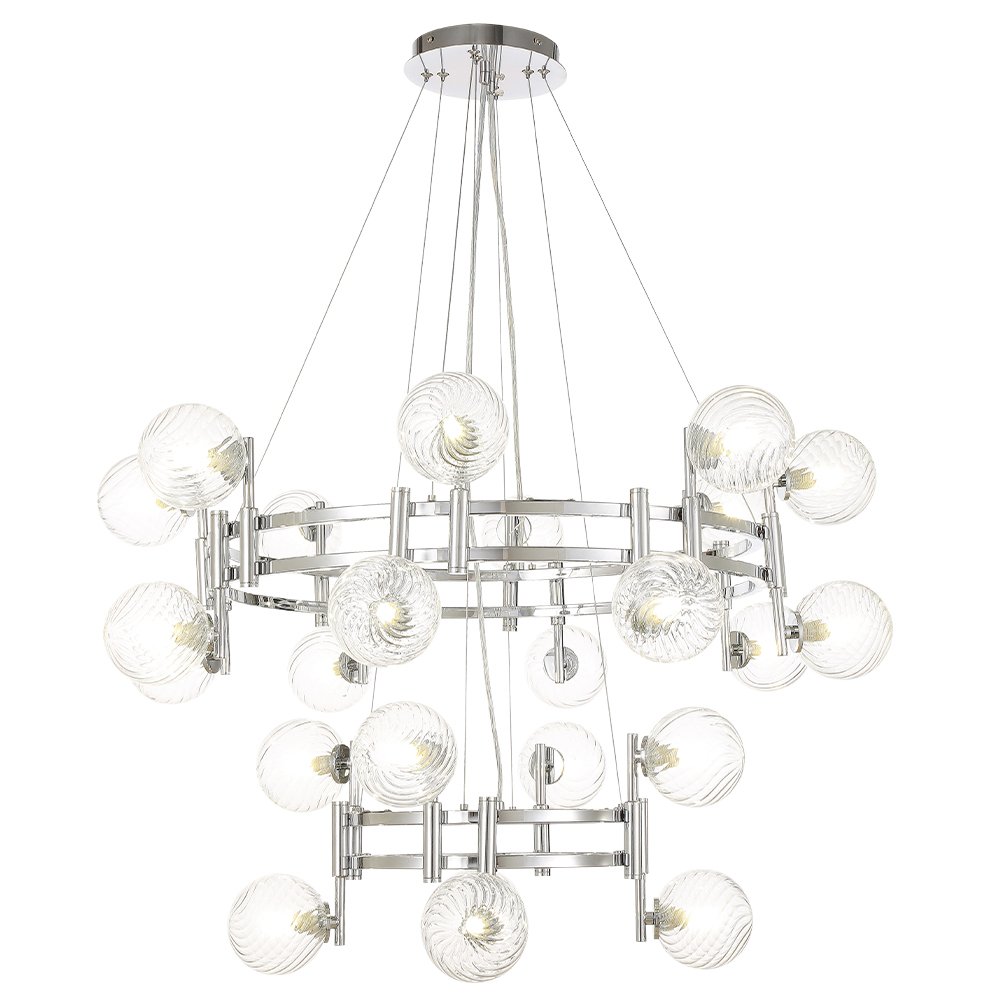 Подвесная люстра Crystal Lux LUXURY SP16+8 CHROME