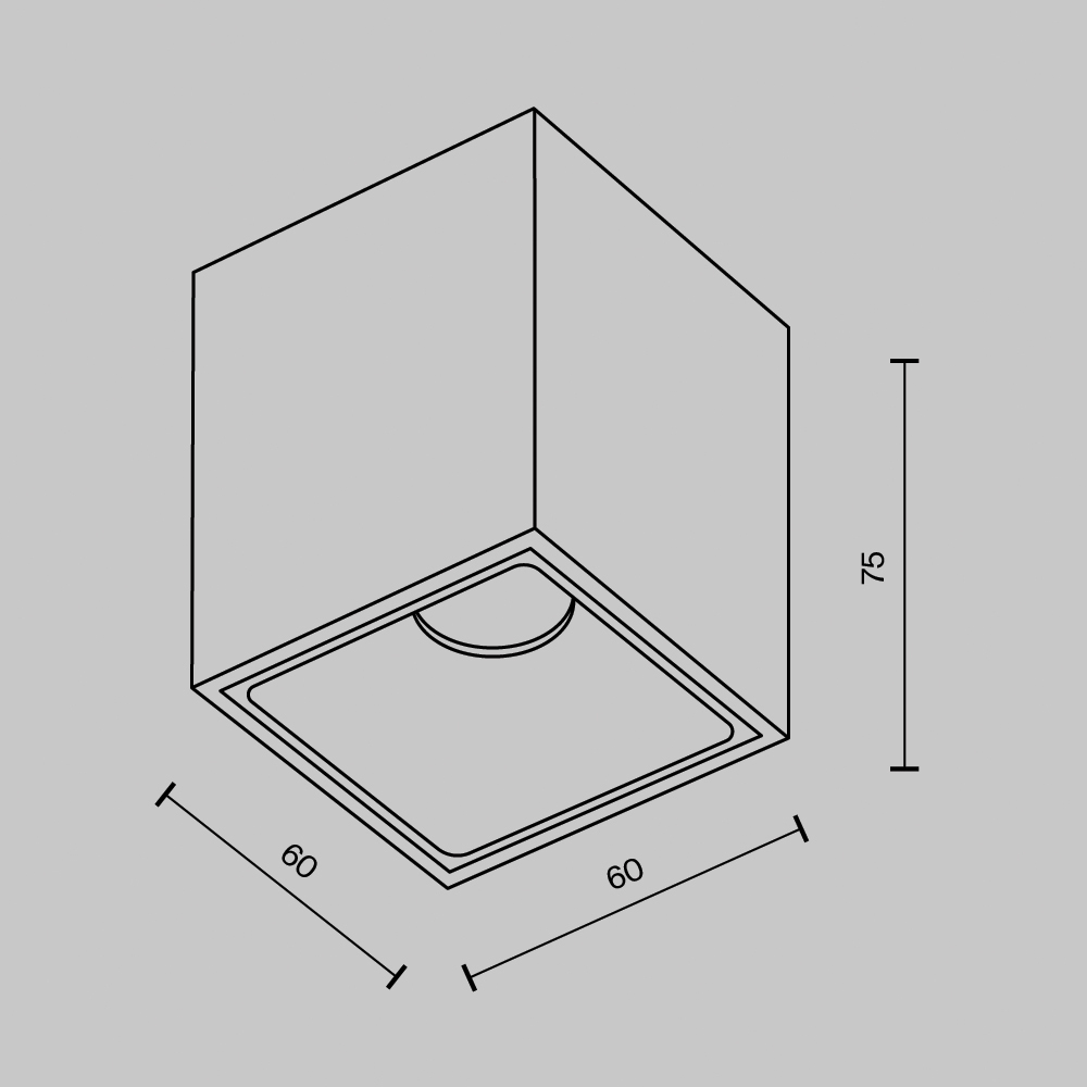 Потолочный светильник Maytoni Technical Alfa LED C065CL-8W4K-SQ-B