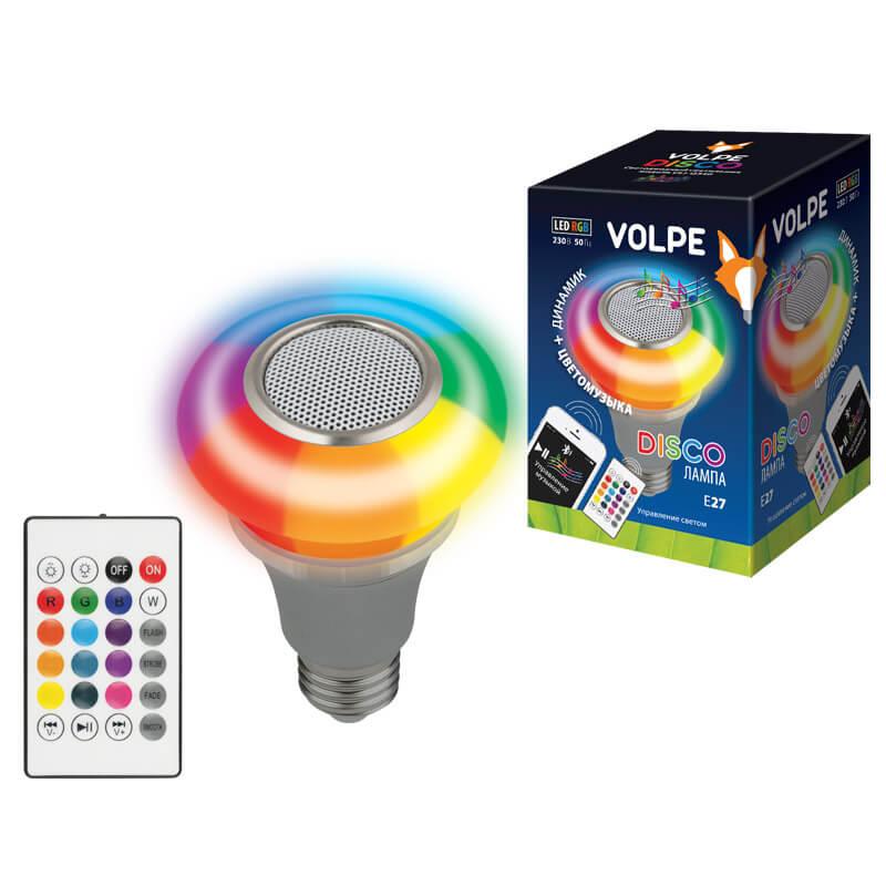 Светодиодный светильник-проектор Volpe Disko ULI-Q340 5W/RGB/E27 Silver UL-00003997