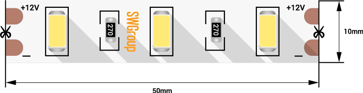 Светодиодная лента SWG SWG660-12-12-WW-M 009714