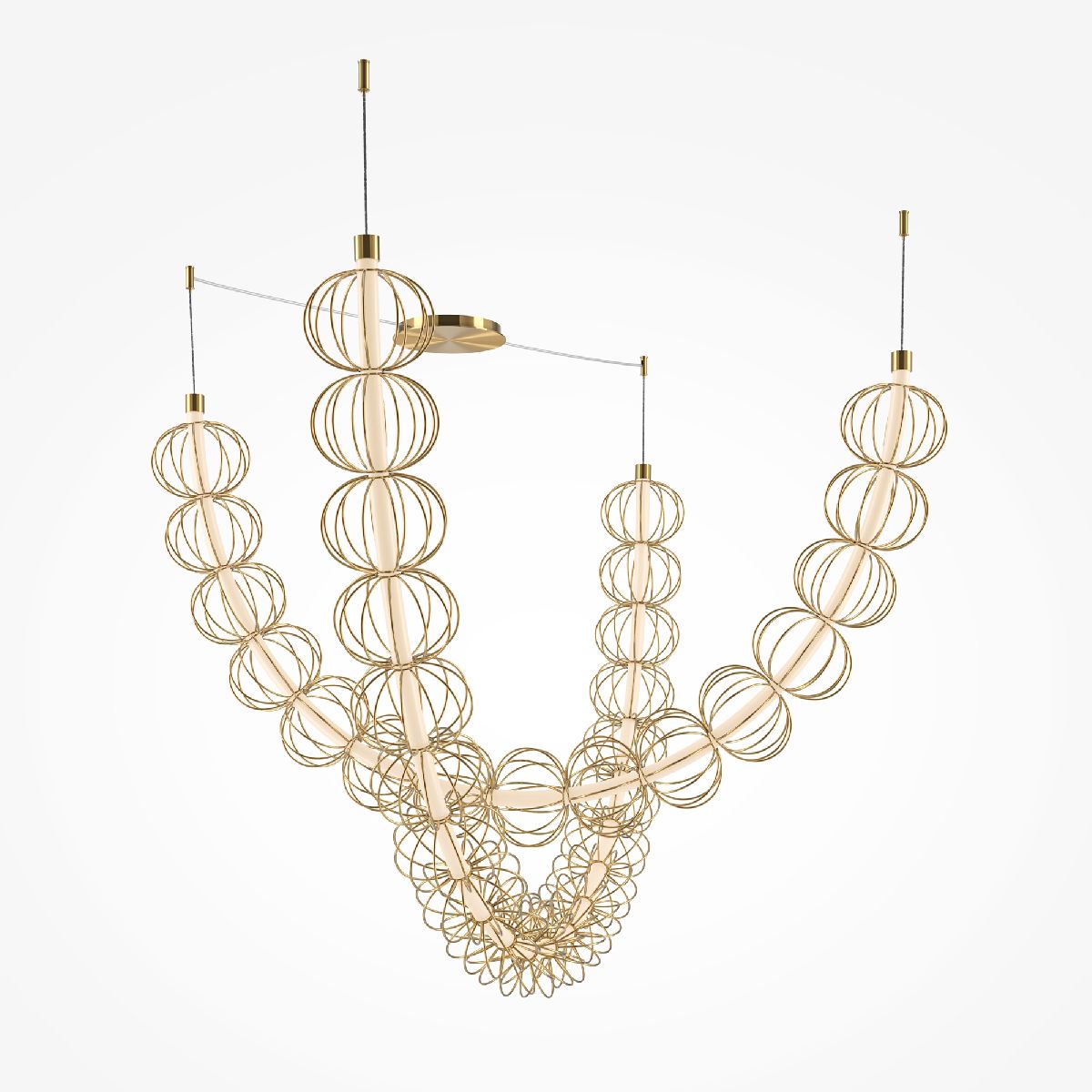 Подвесная люстра Maytoni Golden Cage MOD216PL-L55G3K