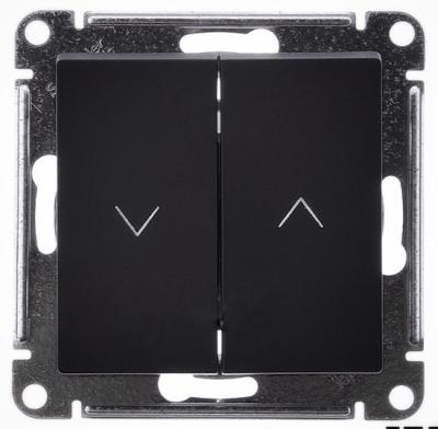 Выключатель 2-клавишный жалюзи, 10А, Systeme Electric AtlasDesign Базальт ATN001419