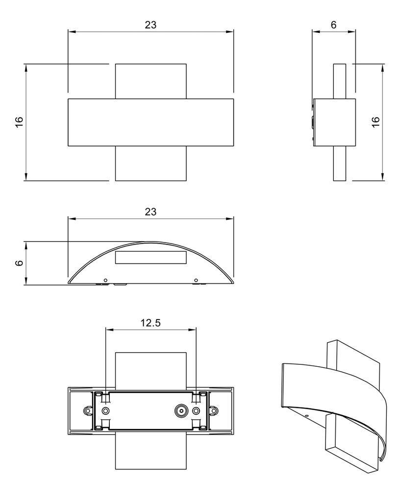 Уличный настенный светильник Arte Lamp Croce A1444AL-1BK
