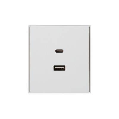 Розетка STRONG USB-A+Type-C 3А с функцией быстрой зарядки жемчуг KRANZ KR-78-0734-4 Розетка STRONG USB-A+Type-C 3А с функцией быстрой зарядки жемчуг KRANZ KR-78-0734-4