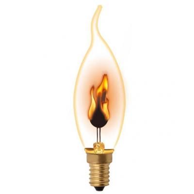 Лампа декоративная (UL-00002982) Uniel E14 3W золотистая IL-N-CW35-3/RED-FLAME/E14/CL