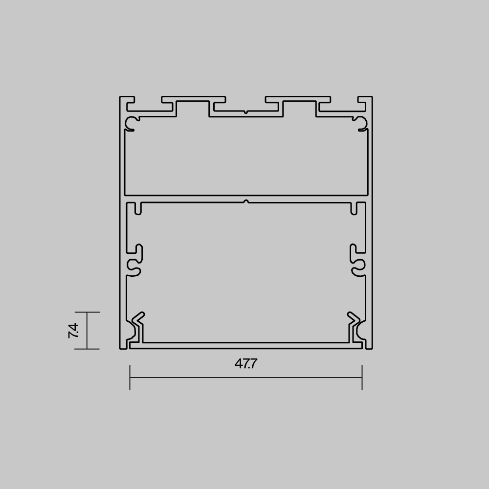 Рассеиватель для профиля 5050 Чёрный, 2 м Maytoni Led Strip ALM-5050T-B-DF-2M 642048