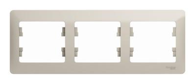 Рамка 3-ая, горизонтальная Systeme Electric Glossa Молочный GSL000903