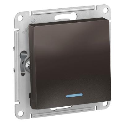 Выключатель 1-клавишный с подсветкой Systeme Electric AtlasDesign Мокко ATN000613