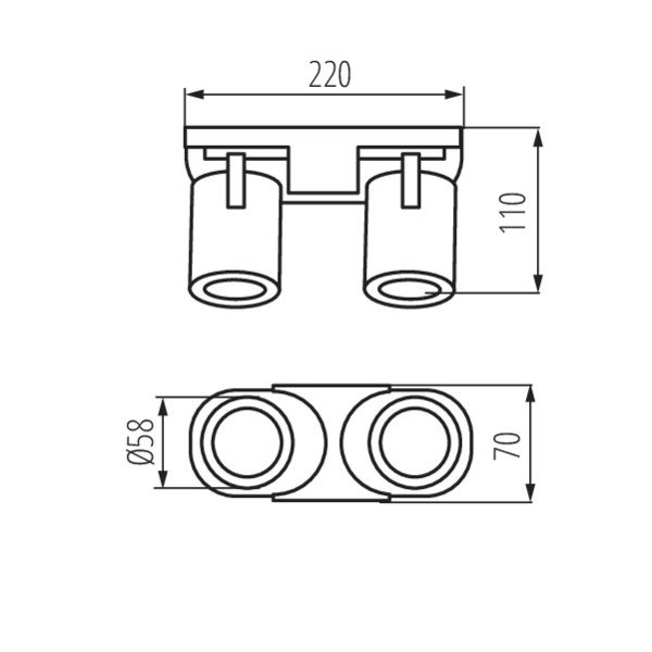 Cпот Kanlux Laurin EL-2I W 29122