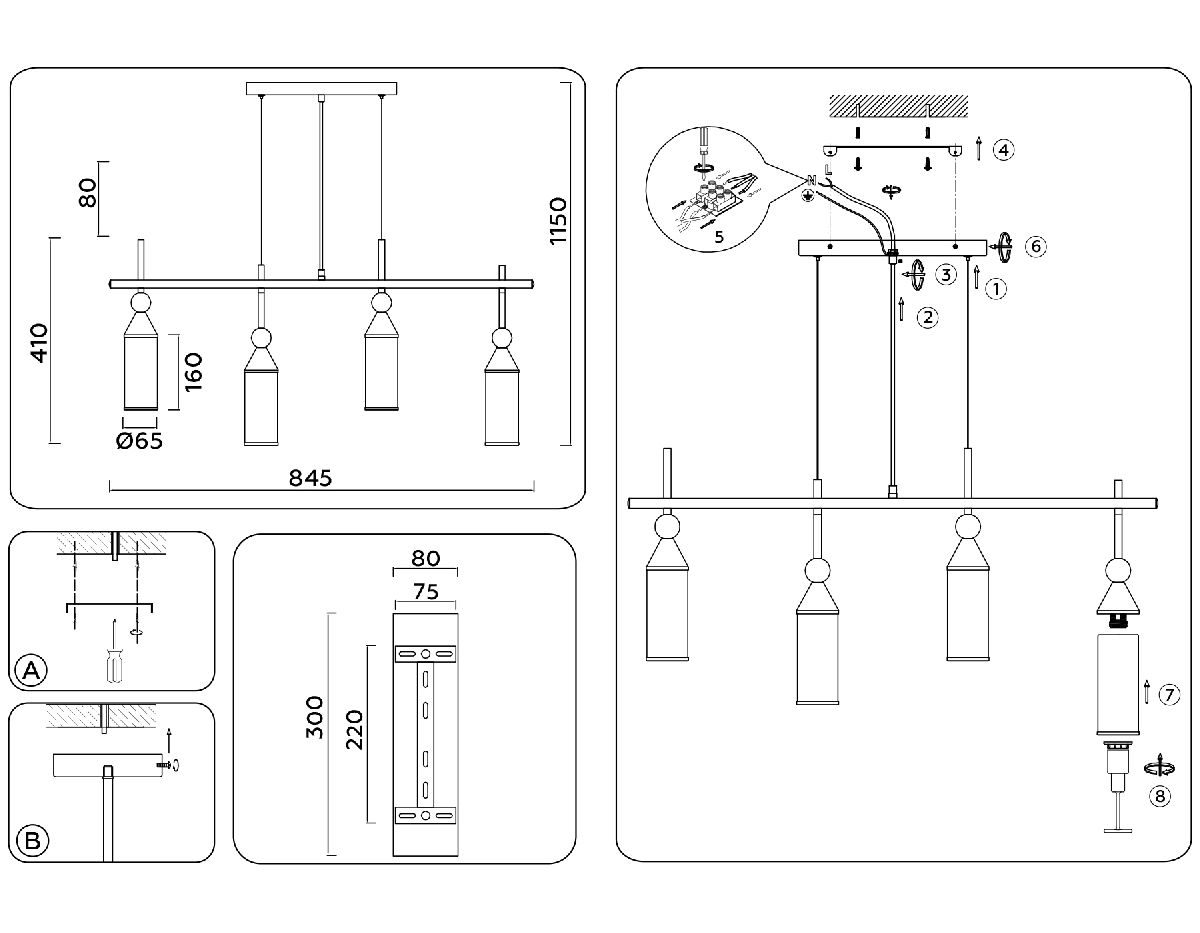 Подвесной светильник Ambrella Light High Light LH55274