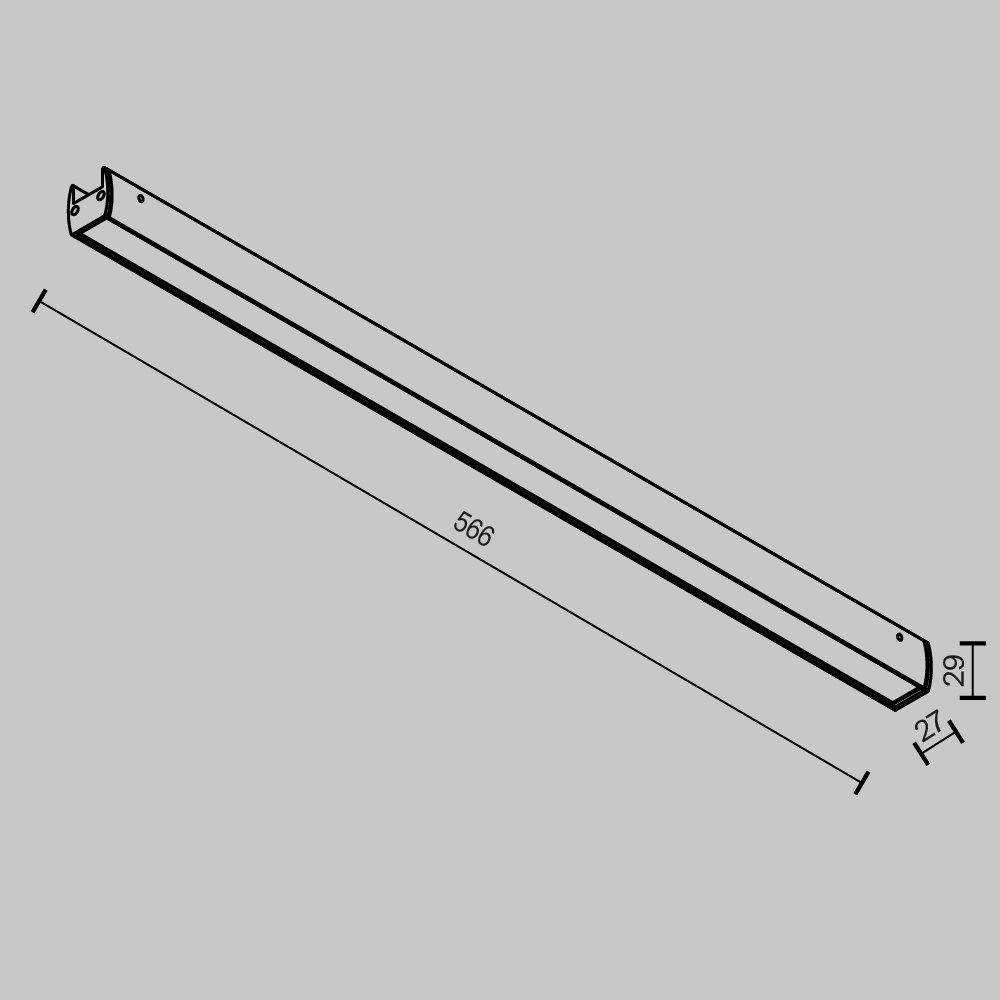 Трековый магнитный светильник Maytoni Basis TR161-1-25W3K-B