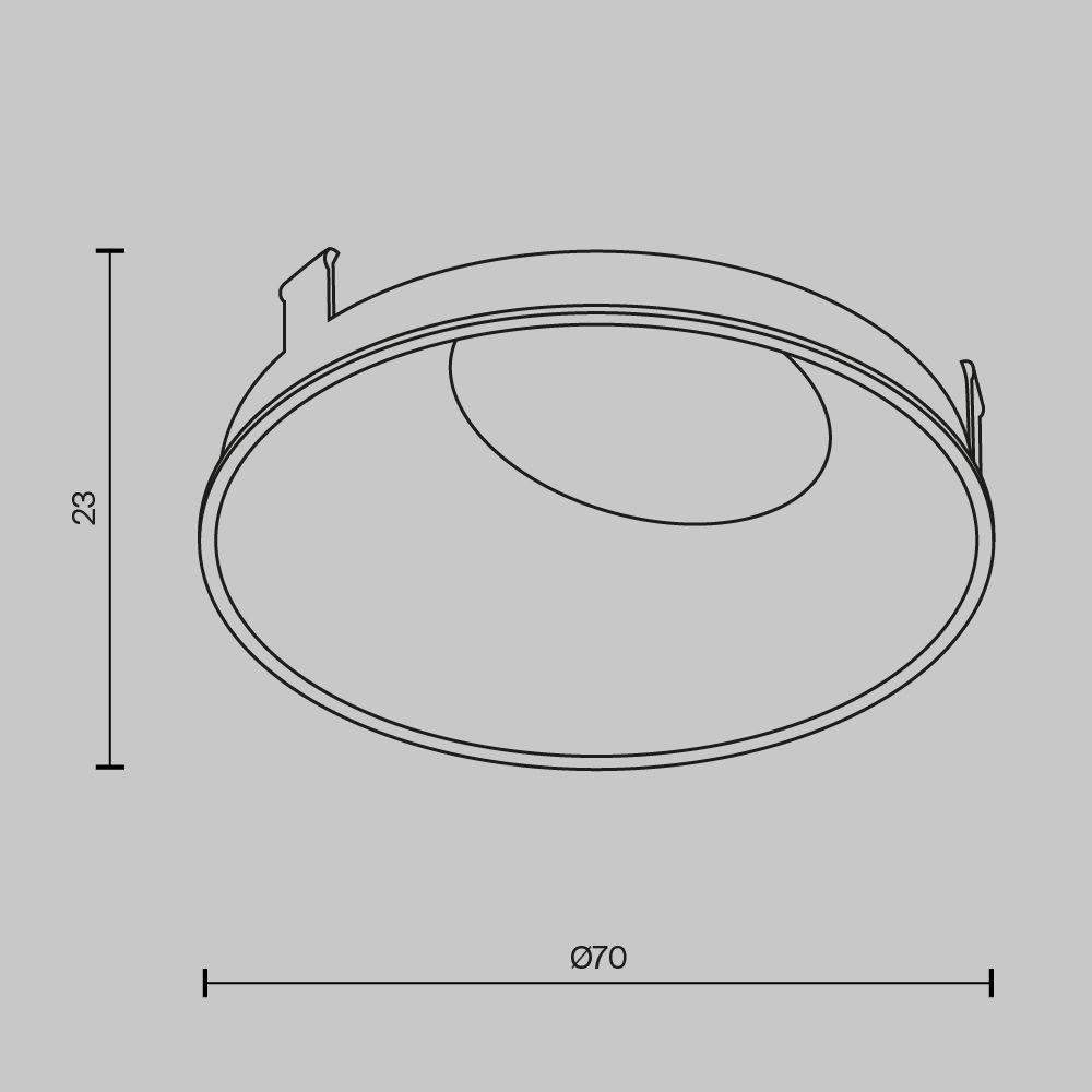 Декоративная рамка-отражатель Maytoni Technical Wise Ring057-10-GF