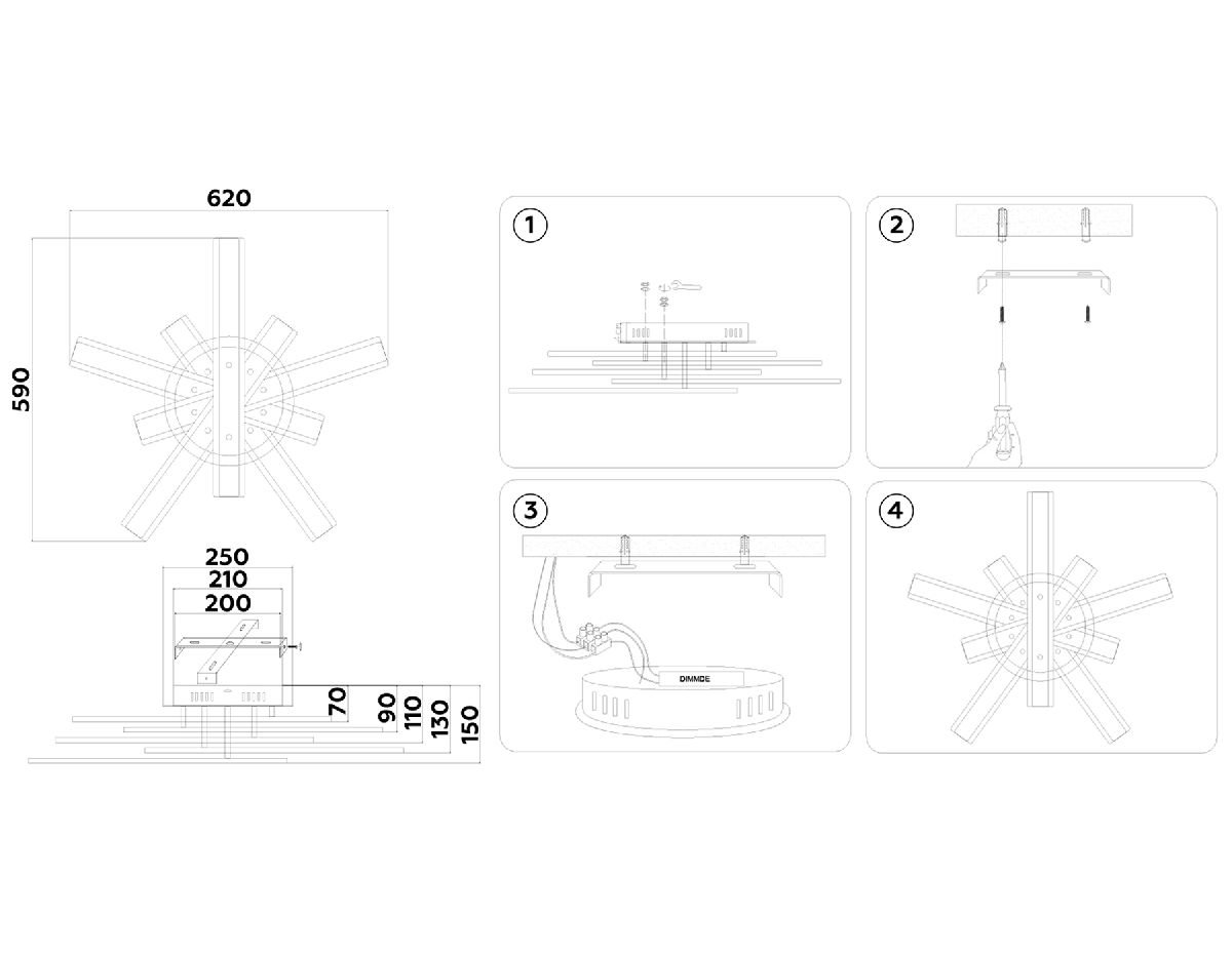 Потолочная люстра Ambrella Light Original FA8906