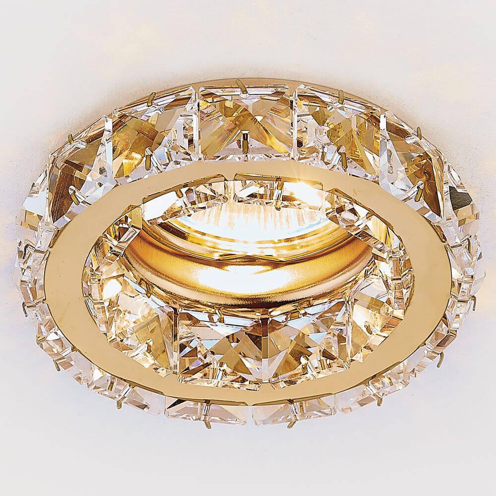 Встраиваемый светильник Ambrella light Crystal K112 CL/G - Elektrostandard.net Встраиваемый светильник Ambrella light Crystal K112 CL/G