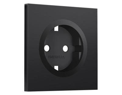 Лицевая панель SIGMA (Черный матовый) для электрической розетки с/з QUANT PRO Ambrella Volt SP8060