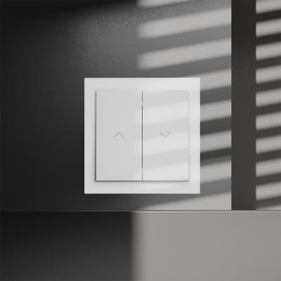 Выключатель встраиваемый Voltum S70 для жалюзи 10А, (белый матовый) VLS020702