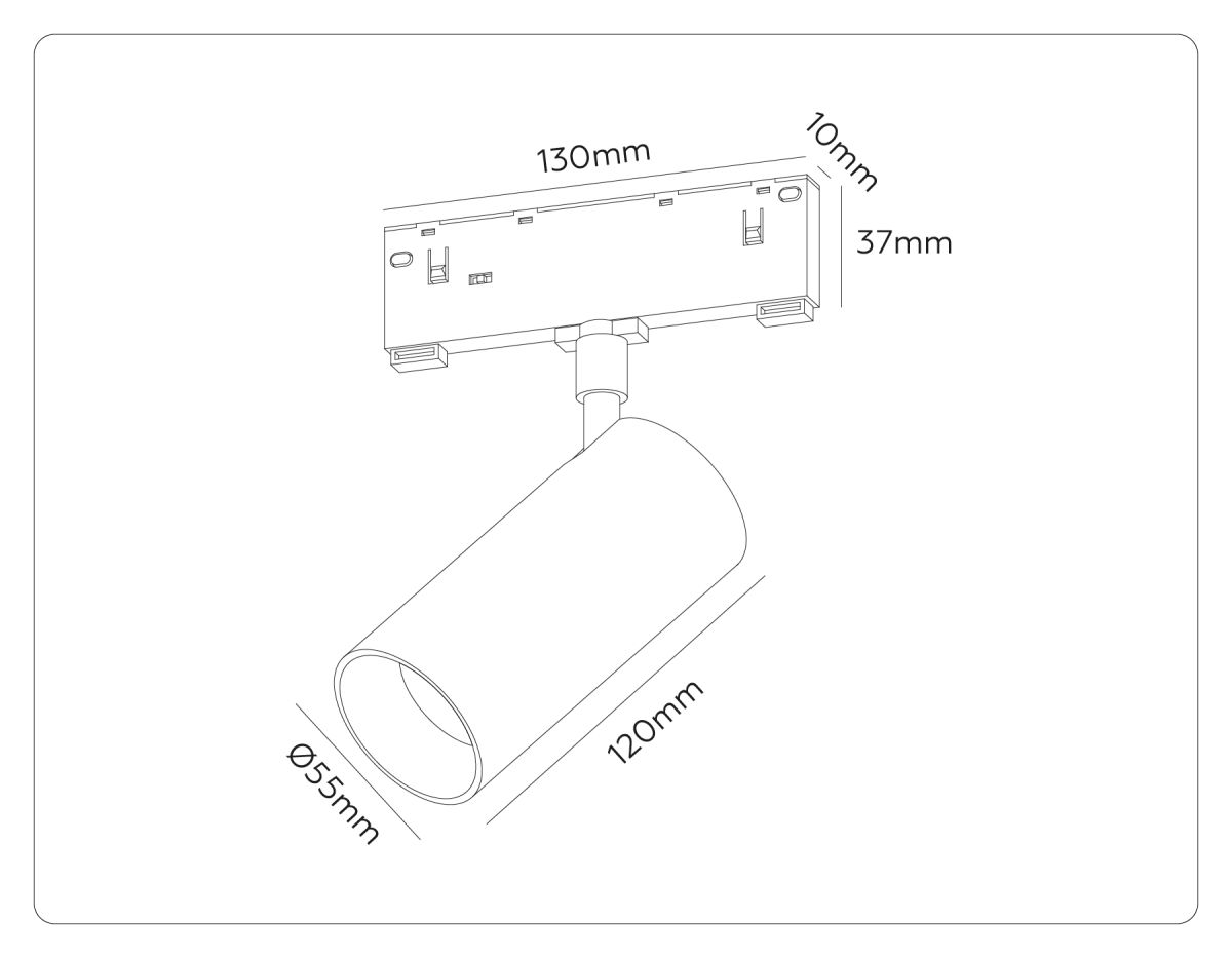 Трековый магнитный светильник Ambrella Light Track System GL2310