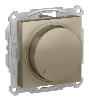 Светорегулятор (диммер) повор-нажим, LED, RC, 400Вт, мех. Systeme Electric AtlasDesign Шампань ATN000523