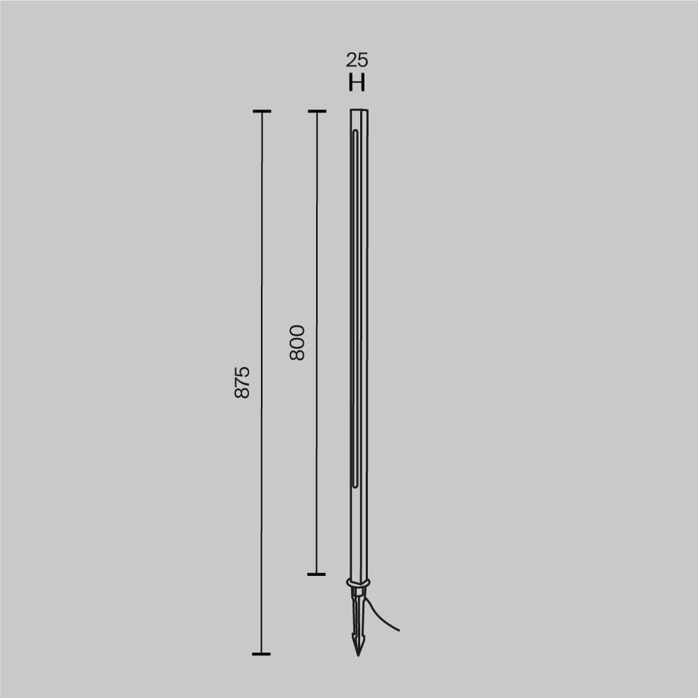 Ландшафтный светодиодный светильник Maytoni Pole O440FL-L12GF3K