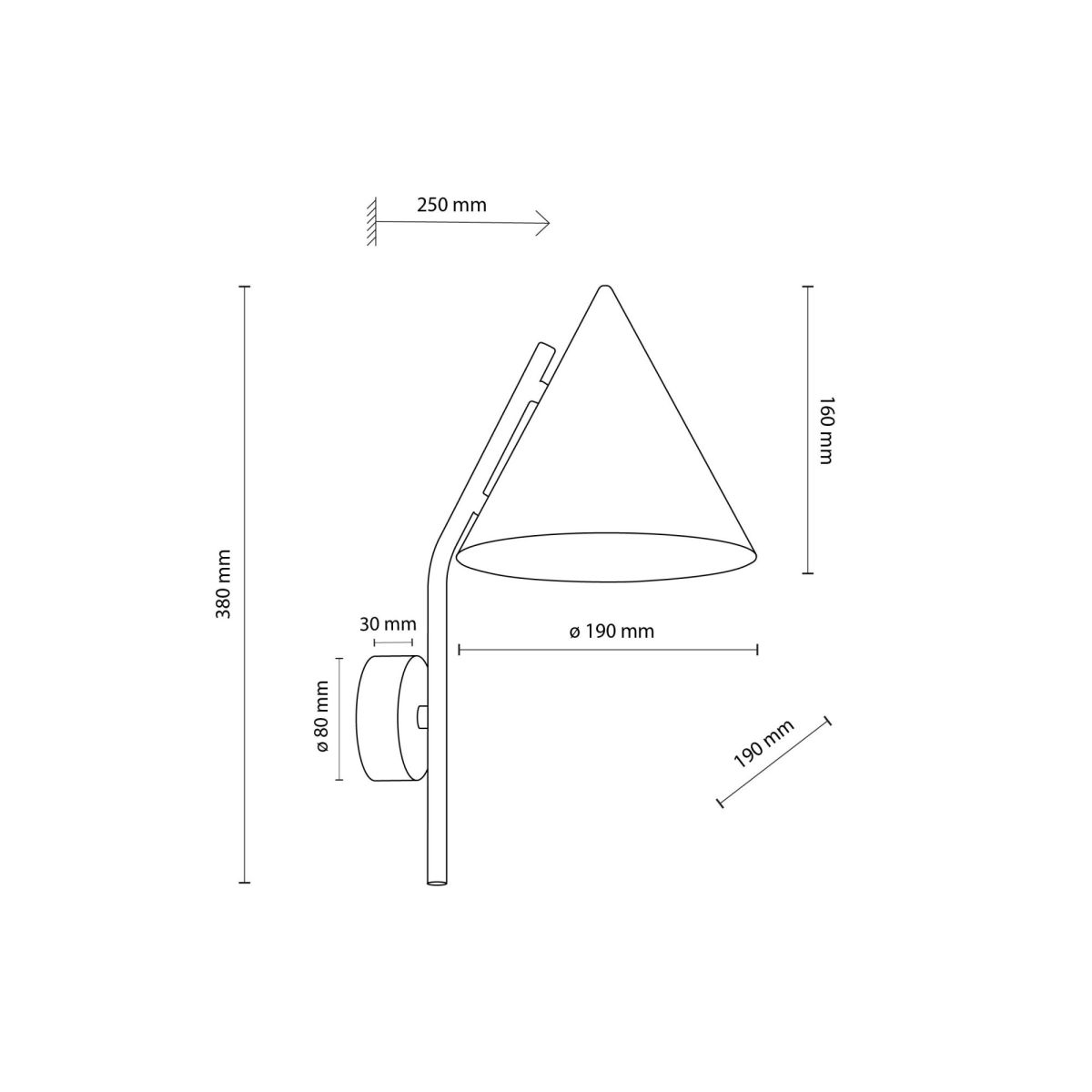 Бра TK Lighting 11088 CONO BROWN a070964