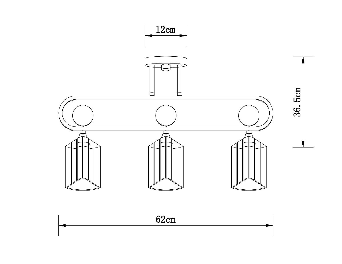 Потолочная люстра Arte Lamp Glamore A5076PL-3BK