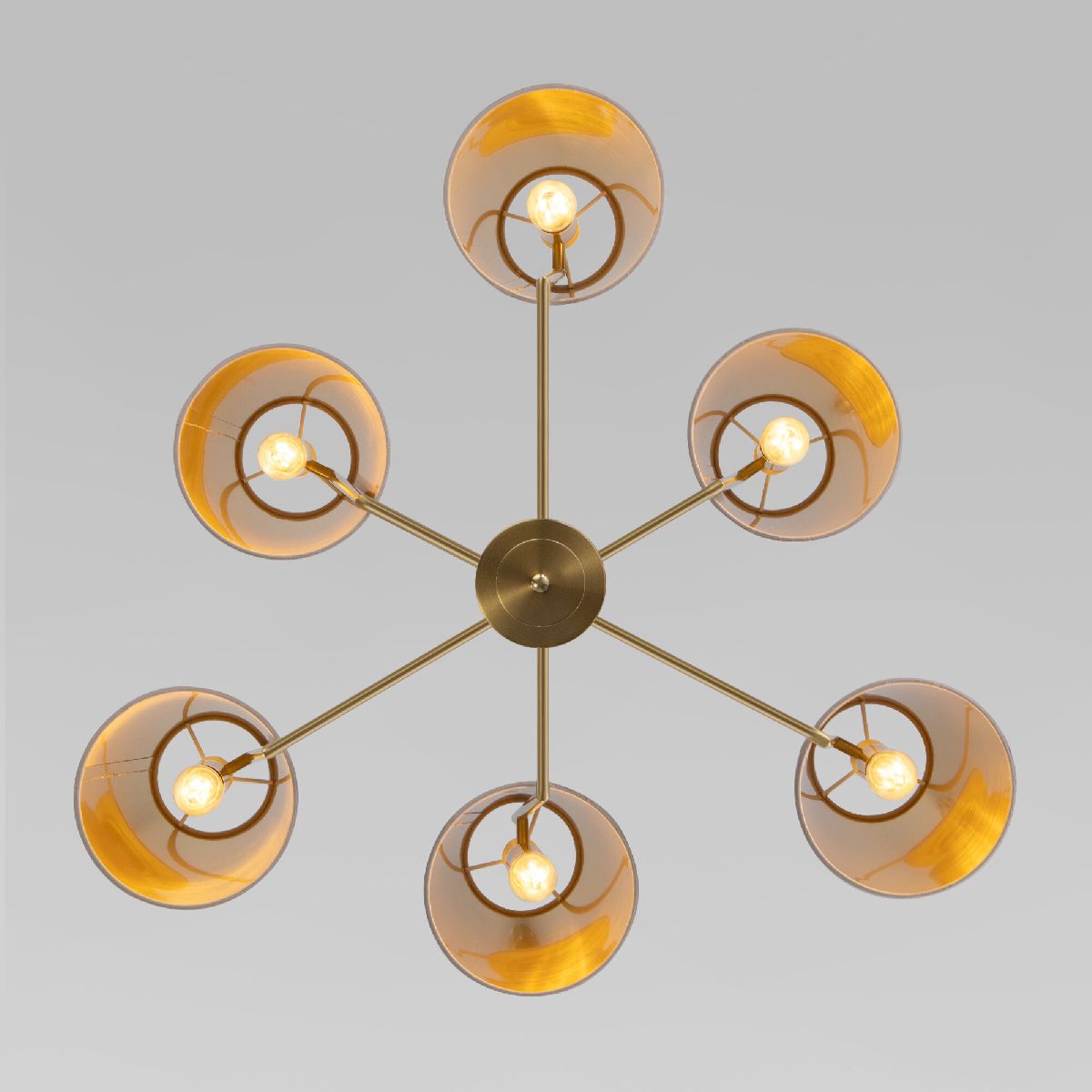 Люстра на штанге Eurosvet Topanga 60173/6 латунь Smart a069017