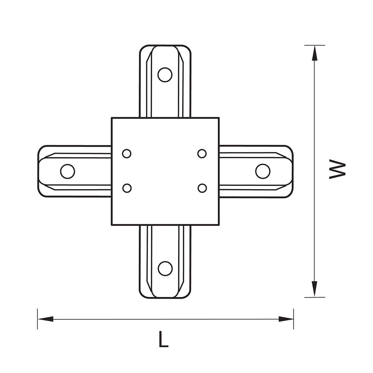 Коннектор X-образный Lightstar Barra 501146 - Elektrostandard.net Коннектор X-образный Lightstar Barra 501146