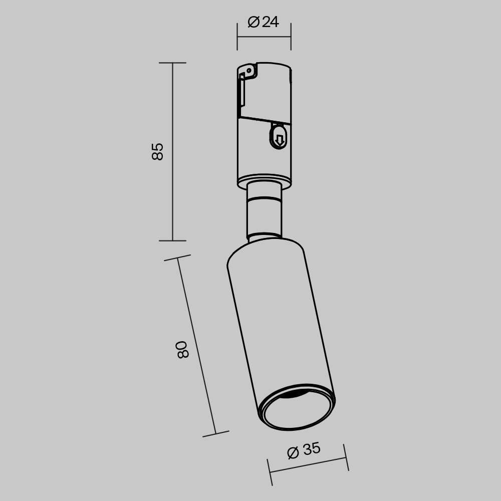 Трековый магнитный светильник Maytoni Focus Led TR201-1-5W3K-M-B