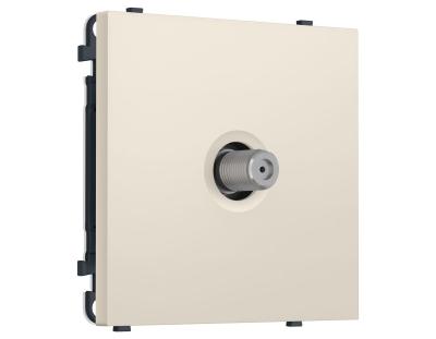 Комплект механизма TV розетки SAT SIGMA Бежевый матовый 5-2400MHz 3.5dB QUANT PRO Ambrella Volt MS333050 (SP3330, PR215)