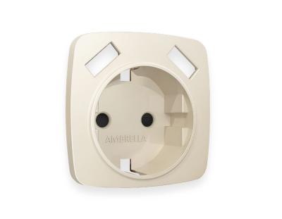 Лицевая панель для розетки с/з со шторками 2USB A+A Ambrella Volt Omega OP3290