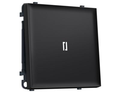 Комплект механизма 1-кл выключателя с самовозвратом с подсветкой 5600K SIGMA Черный матовый QUANT PRO Ambrella Volt MS802055 (SP8020, PR113, G14W)