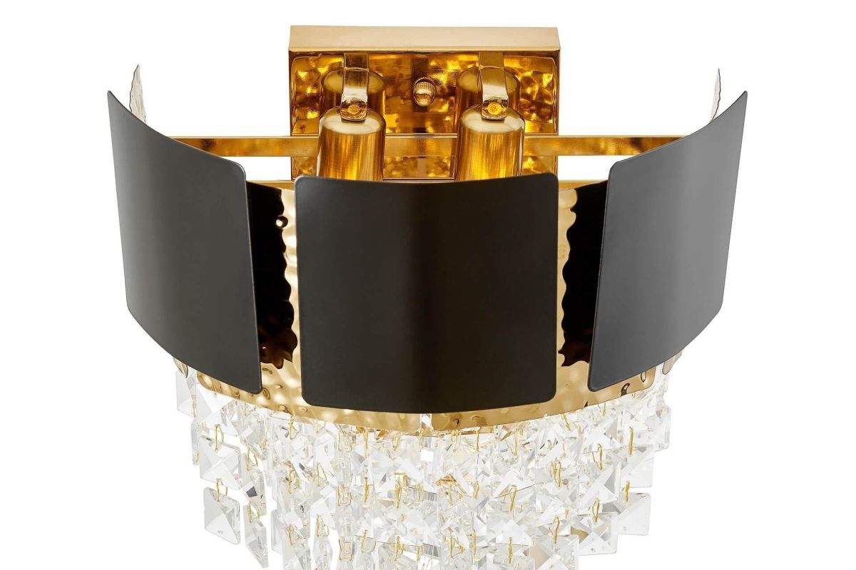 Настенный светильник Lumina Deco LDW 7045-2 BK+GD