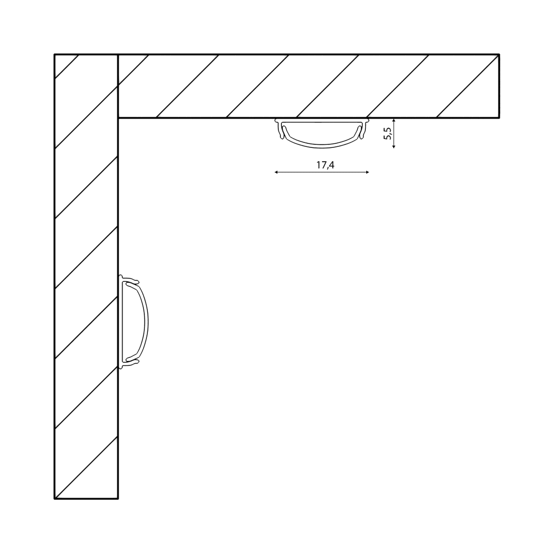 Профиль алюминиевый SWG ARC-1806FLE* 002307