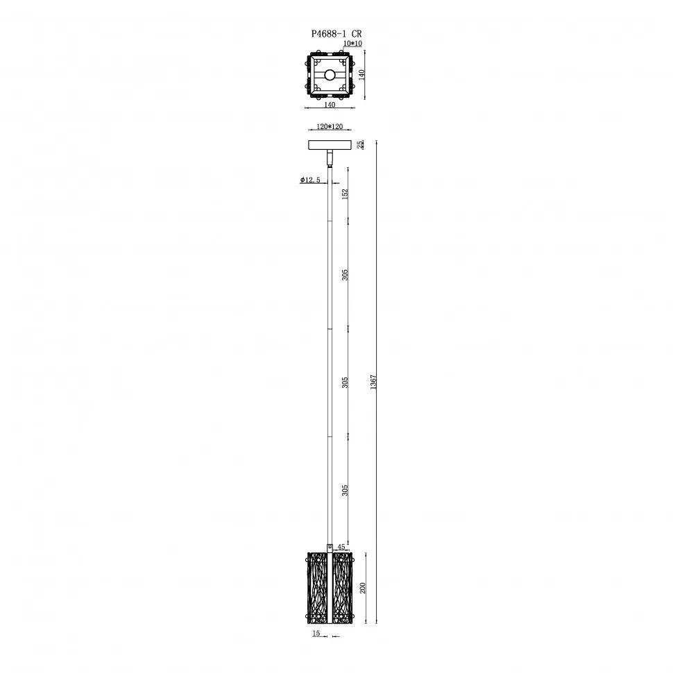 Подвесной светильник iLamp Panorama P4688-1 CR