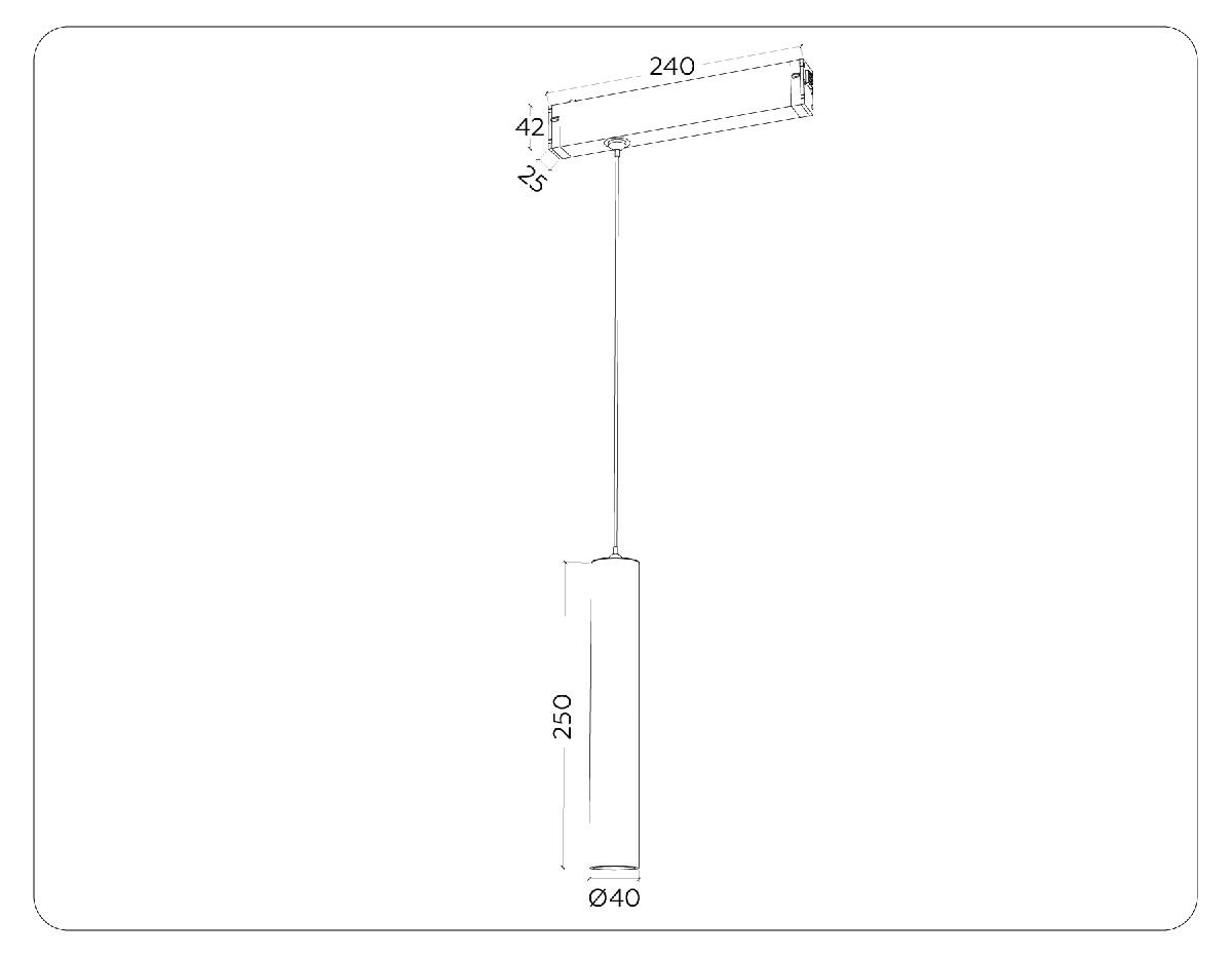 Трековый магнитный светильник Ambrella Light Magnetic 220V GL1432
