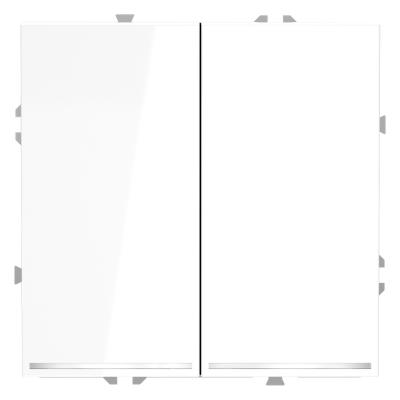 Проходной переключатель двухклавишный с подсветкой Voltum S70 VLS020401