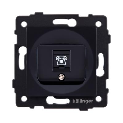 Розетка телефонная RJ11, черный Kollinger REA-009BK для Aspekt, Eleganz, Reflex