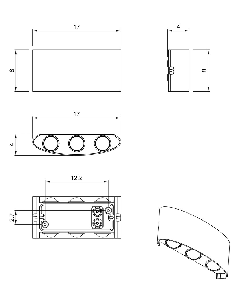 Уличный настенный светильник Arte Lamp Bosto A3722AL-6BK